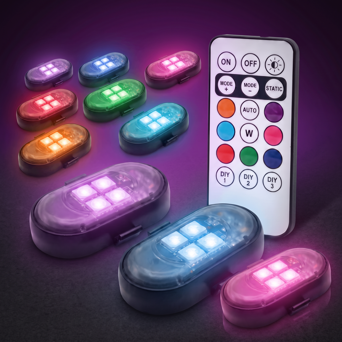 Luces LED de Ambiente para Coche sin Cables