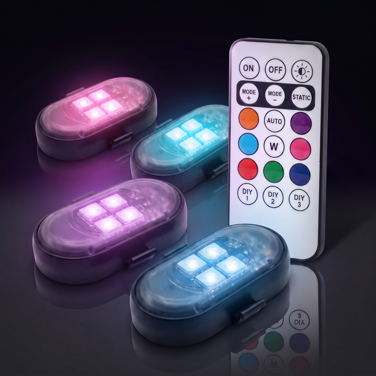 Luces LED de Ambiente para Coche sin Cables