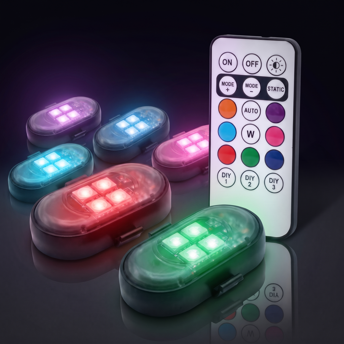 Luces LED de Ambiente para Coche sin Cables