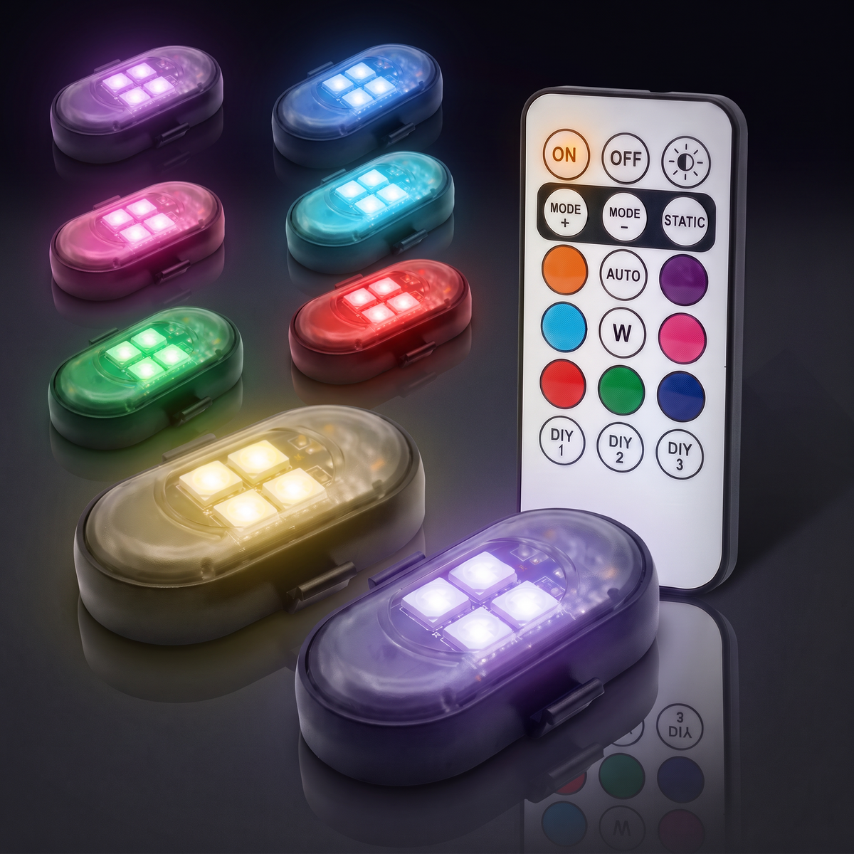 Luces LED de Ambiente para Coche sin Cables